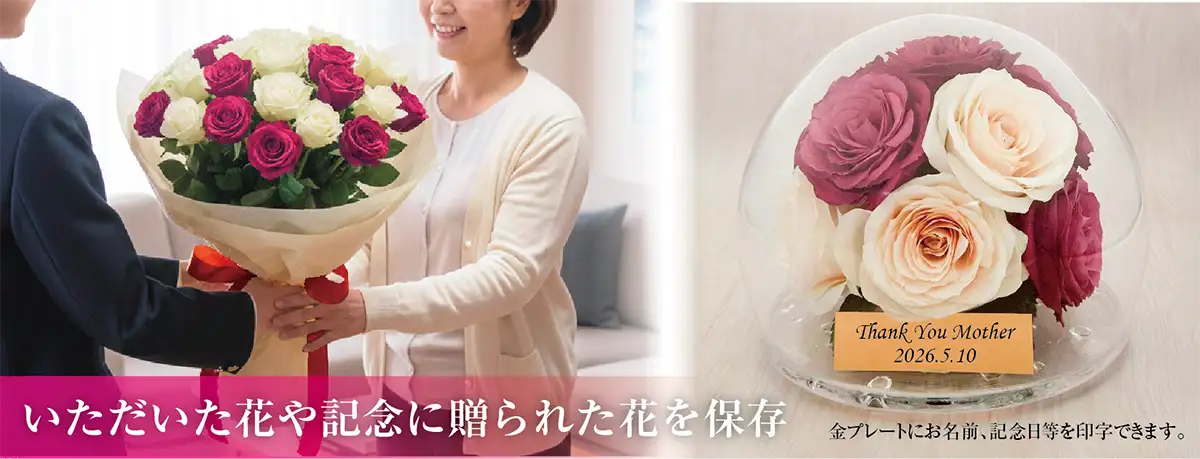 頂いた花を保存