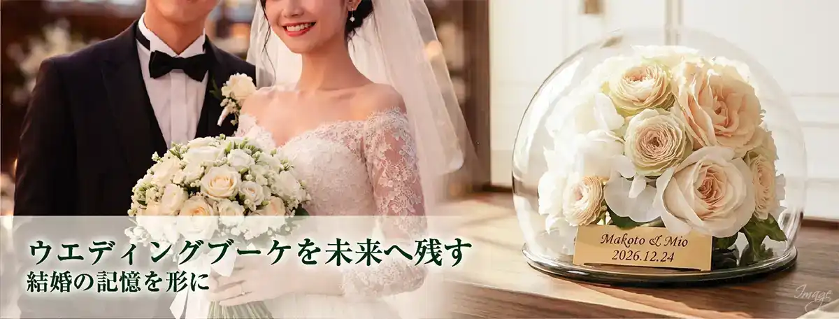 ウエディングブーケを保存
